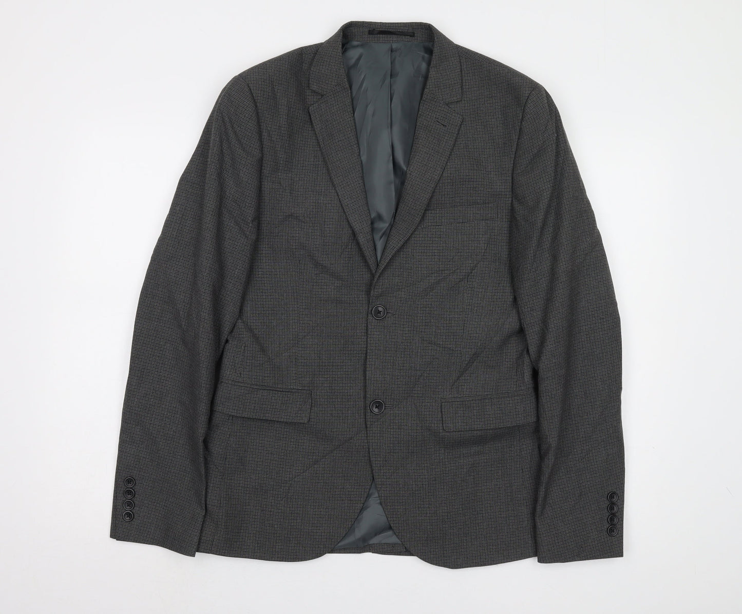 Swear & Mason Men's Grey Check Blazer, Size 38