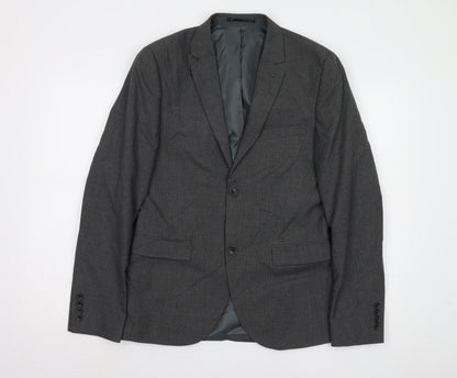 Swear & Mason Men's Grey Check Blazer, Size 38