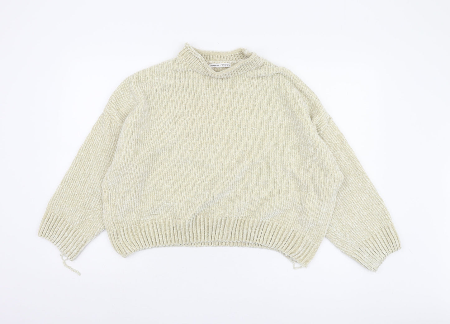 Womens UK Size 12 Pull&Bear Beige Pullover Jumper