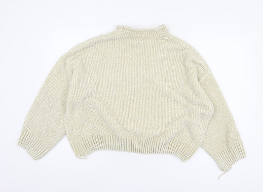 Womens UK Size 12 Pull&Bear Beige Pullover Jumper