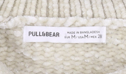 Womens UK Size 12 Pull&Bear Beige Pullover Jumper