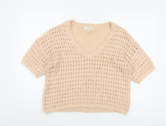 Womens UK Size Large NEXT Beige Pullover Jumper