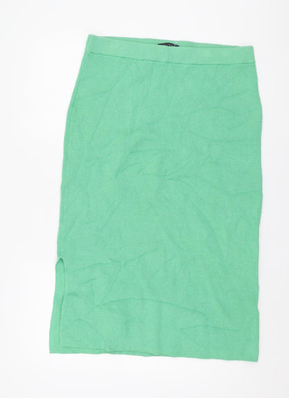 Marks and Spencer Women's Green Knit Skirt L