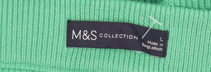 Marks and Spencer Women's Green Knit Skirt L