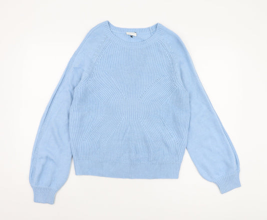 Womens UK Size S VILA Blue Pullover Jumper