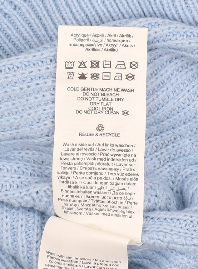 Womens UK Size S VILA Blue Pullover Jumper