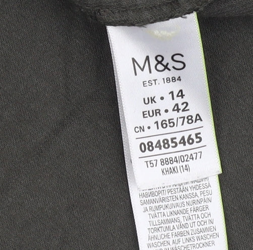 Marks and Spencer Women's Black Cotton Corduroy Skirt