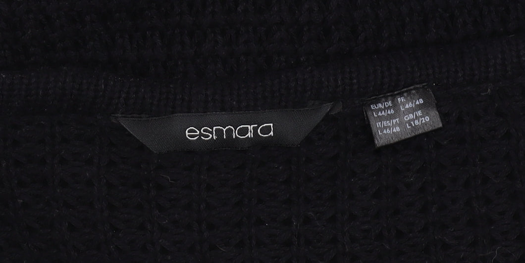 Esmara Women's Black Open-Knit Cardigan Size 18