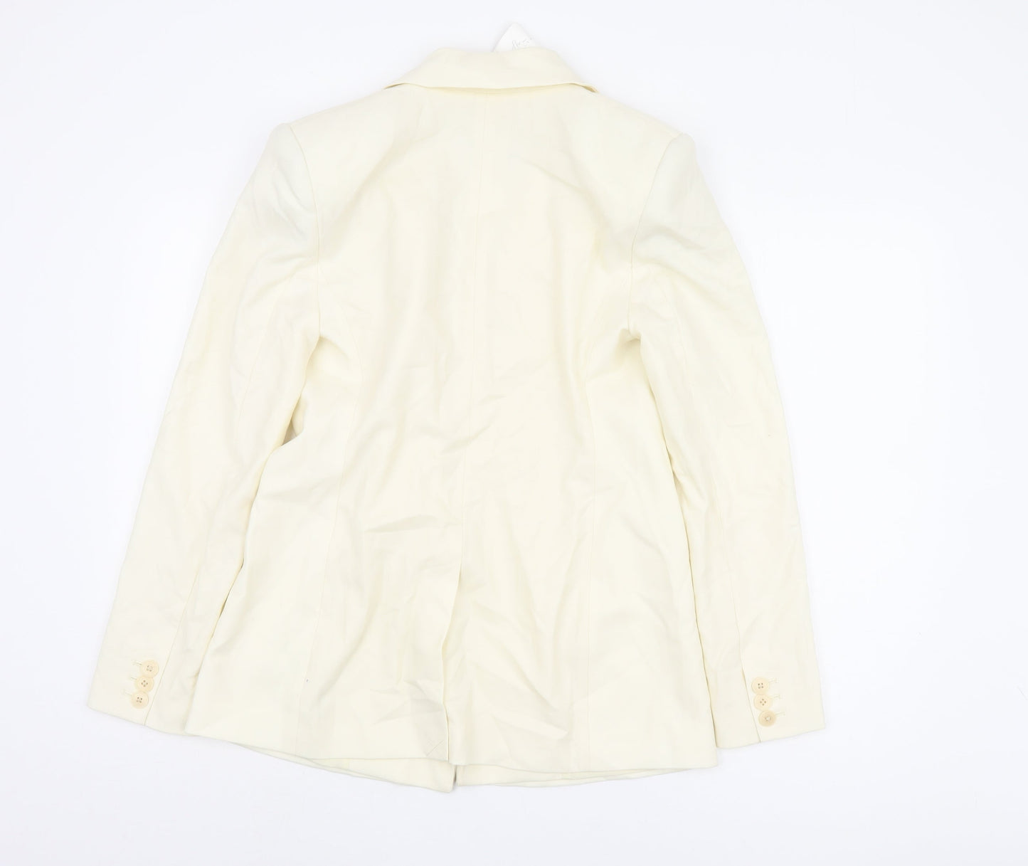 Marks and Spencer Ivory Blazer Women Size 10 Double-Breasted