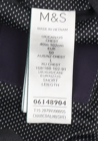 Mens UK Size 40 Marks and Spencer Regular Grey Suit Jacket