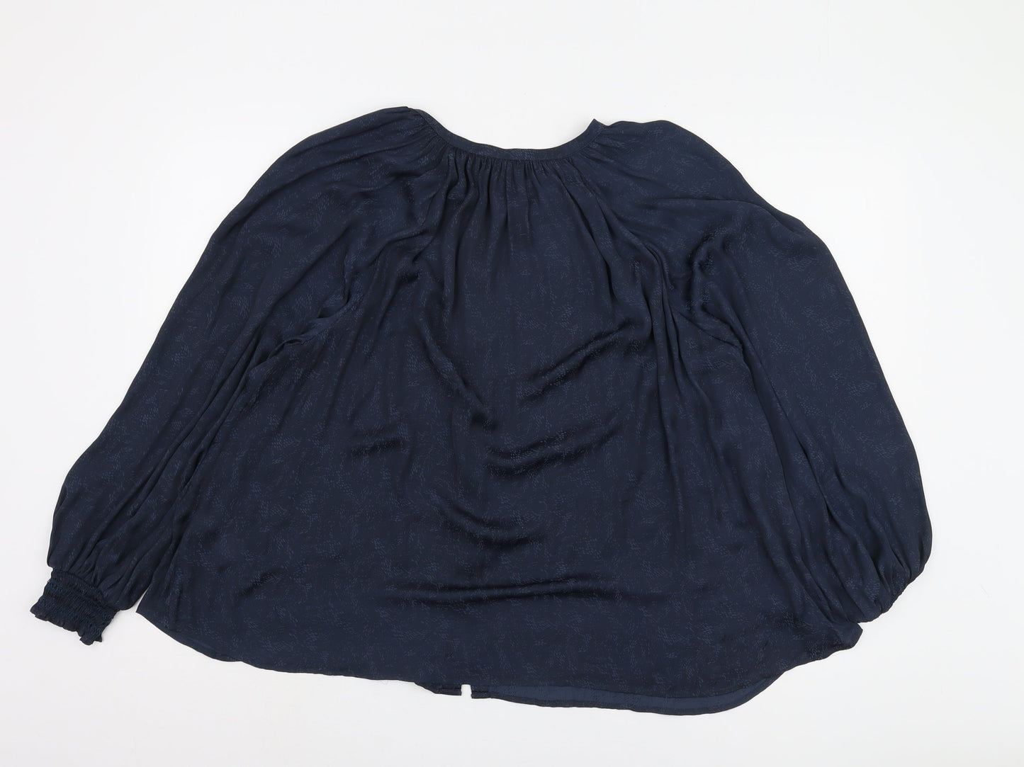 Womens UK Size 14 Marks and Spencer Blue Basic Blouse