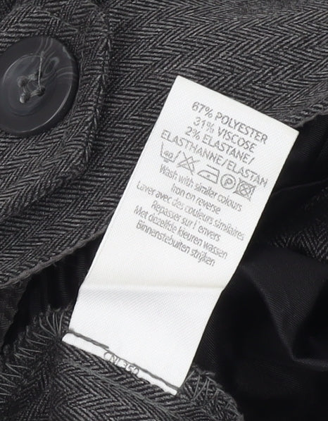 New Look Women's Grey Flared Trousers Size 6