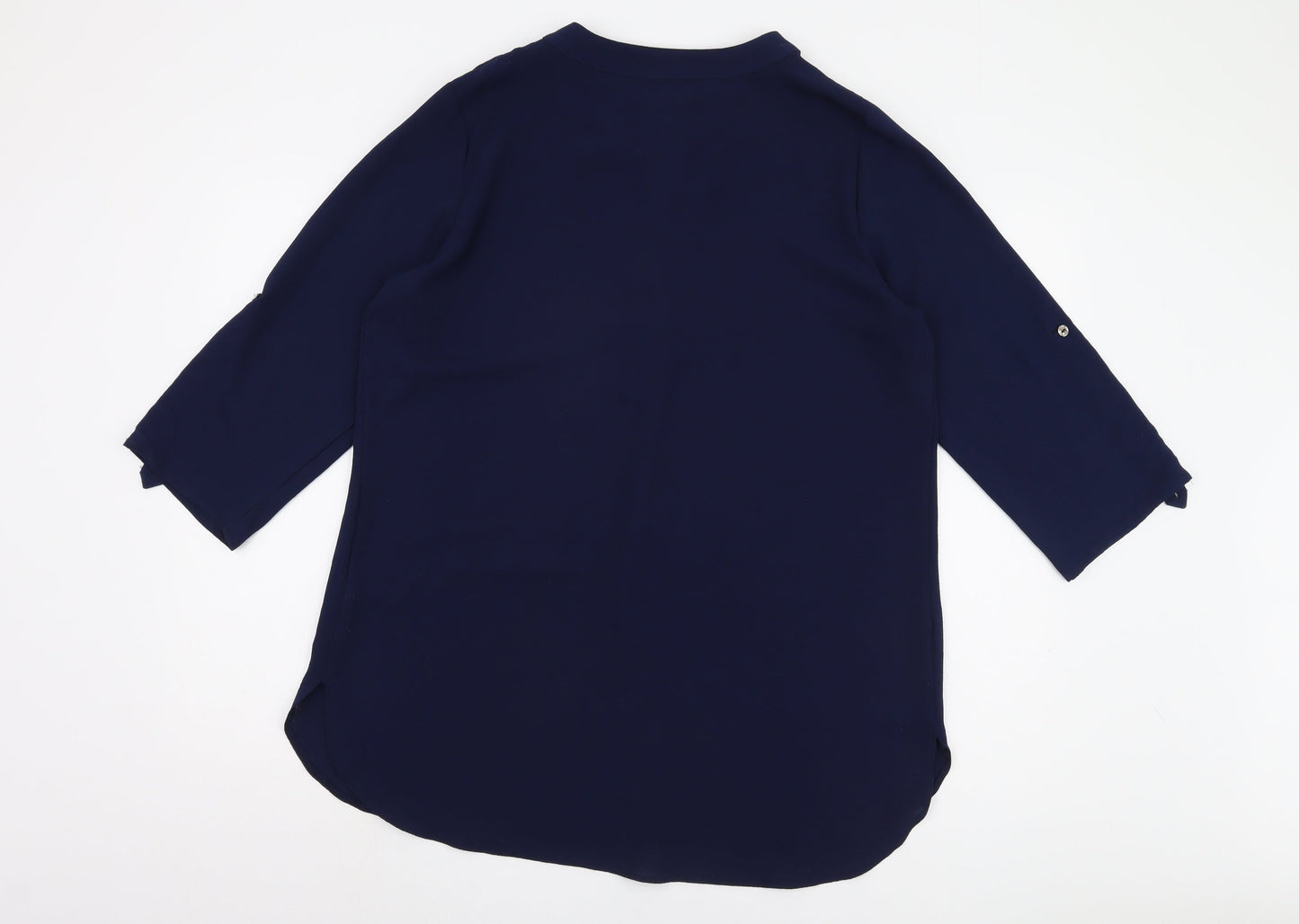 Womens UK Size 16 Roman Blue Basic Blouse