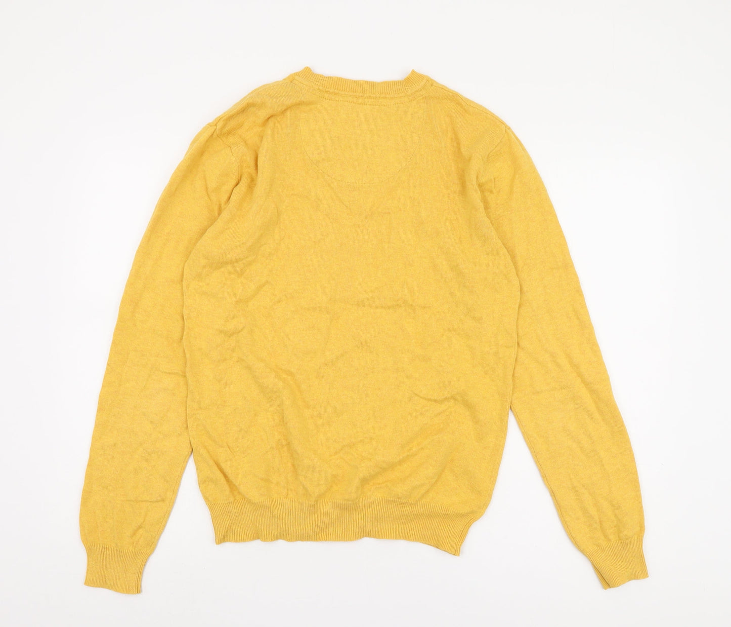 Sandstone Men's Yellow V-Neck Pullover Jumper S