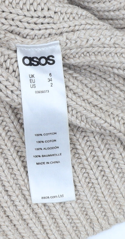 Womens UK Size 6 ASOS Beige Pullover Jumper