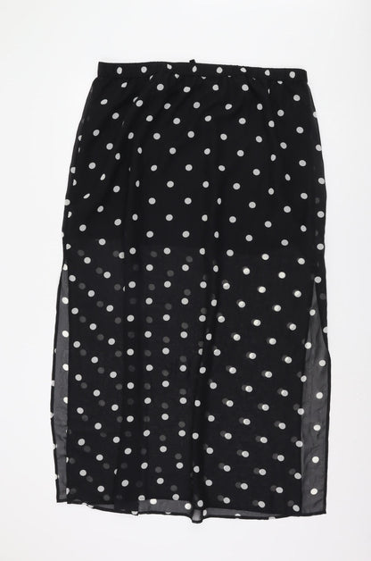 H&M Women's Black Polka Dot Skirt, XL