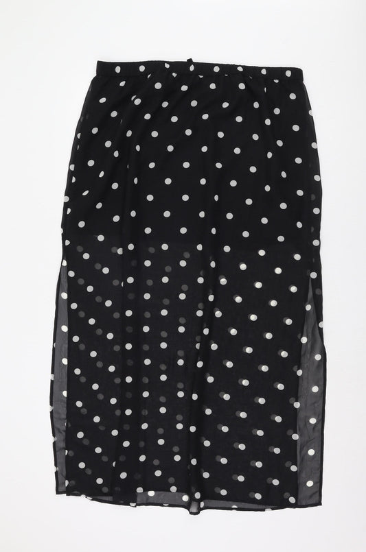 H&M Women's Black Polka Dot Skirt, XL