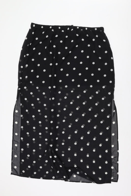 H&M Women's Black Polka Dot Skirt, XL