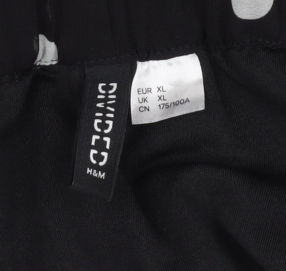 H&M Women's Black Polka Dot Skirt, XL