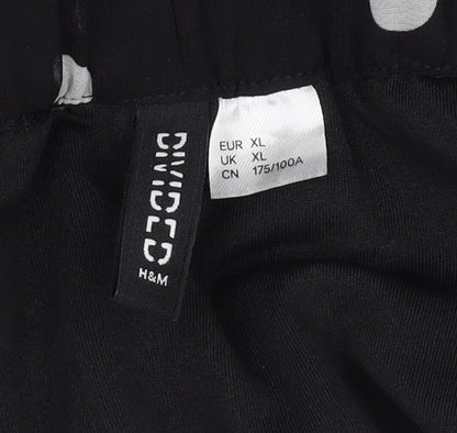 H&M Women's Black Polka Dot Skirt, XL