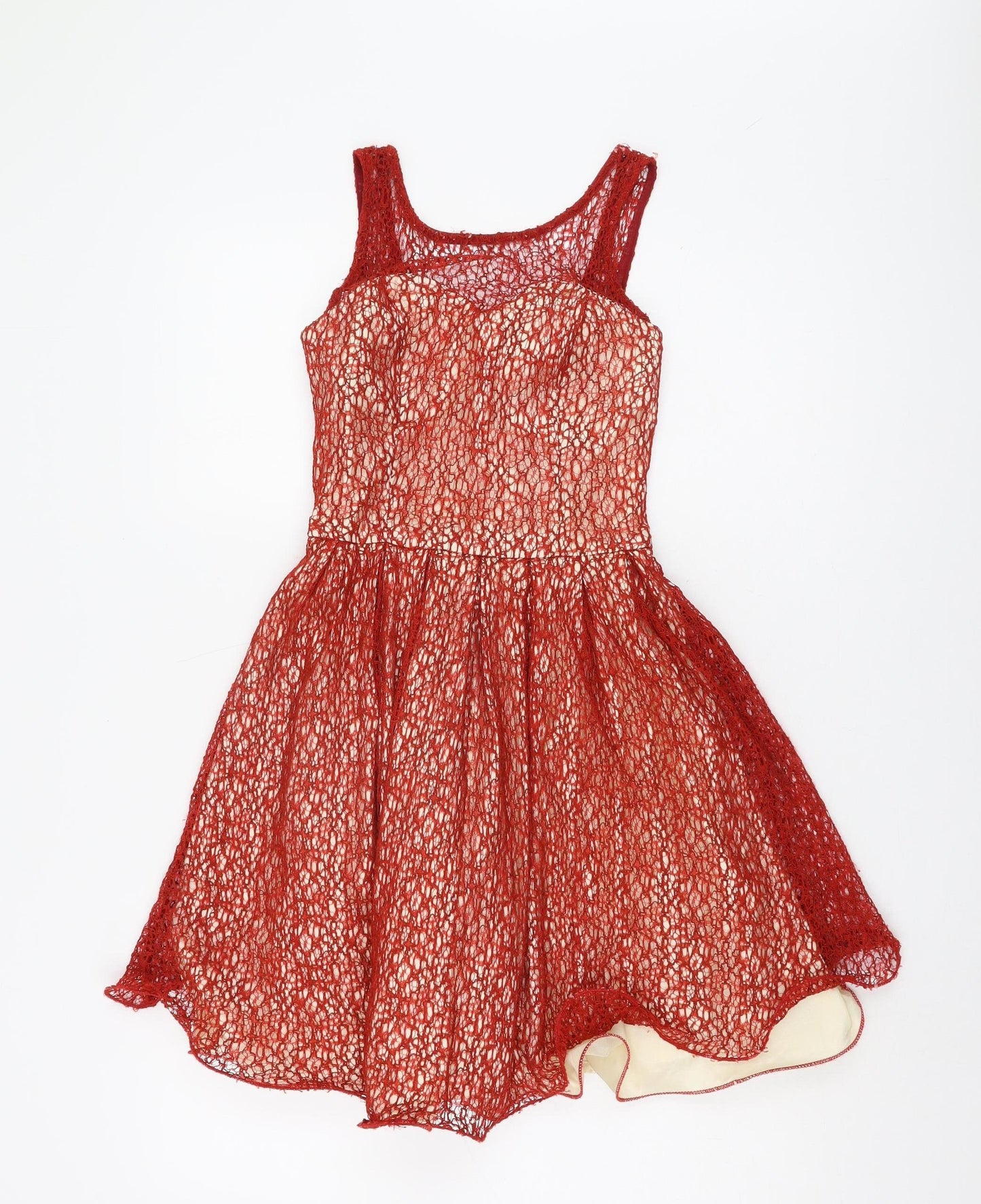 Chi Chi London Women's Red A-Line Party Dress, Size 8