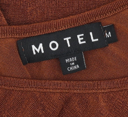 Womens UK Size M Motel Brown Basic Blouse