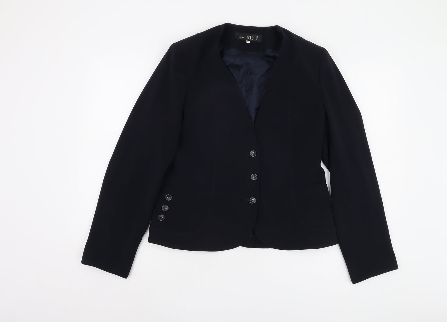 Anne Kelly Black Women’s Blazer, Size 12, Classic Style