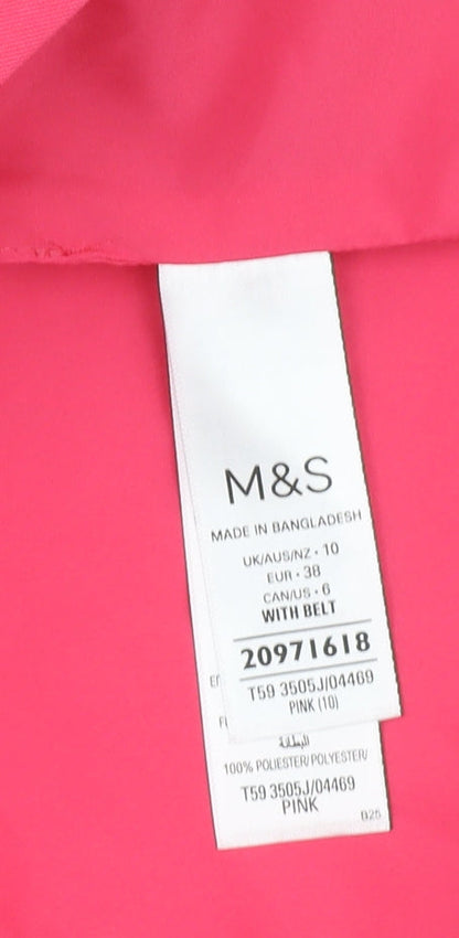 Womens UK Size 10 Marks and Spencer Pink Basic Jacket