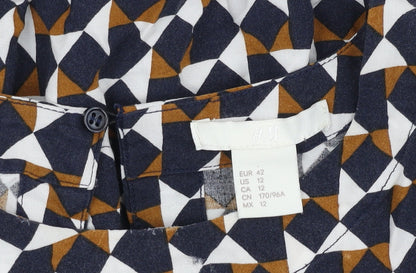 H&M Women's Multicoloured Geometric Dress Size 14