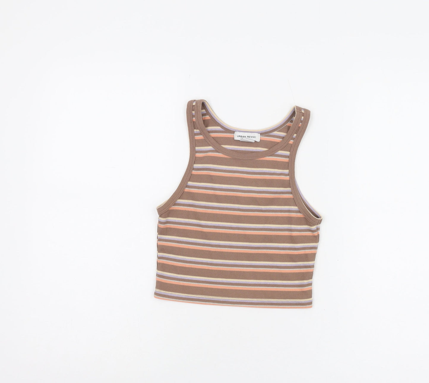 Womens UK Size M Urban Revivo Brown Cropped Tank