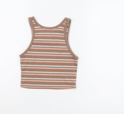 Womens UK Size M Urban Revivo Brown Cropped Tank