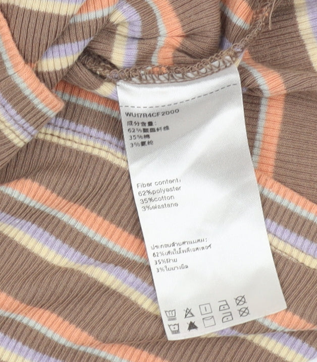 Womens UK Size M Urban Revivo Brown Cropped Tank