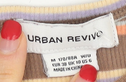 Womens UK Size M Urban Revivo Brown Cropped Tank