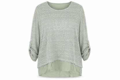 Womens UK Size 18 Bonmarché Green Tunic Blouse