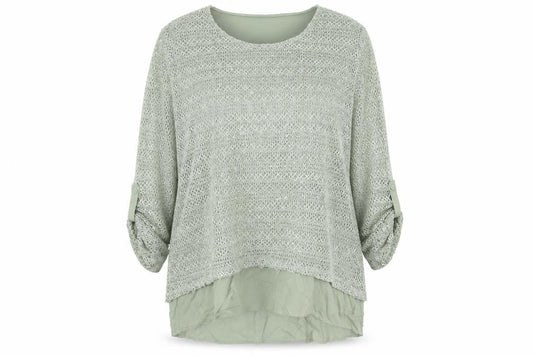 Womens UK Size 18 Bonmarché Green Tunic Blouse