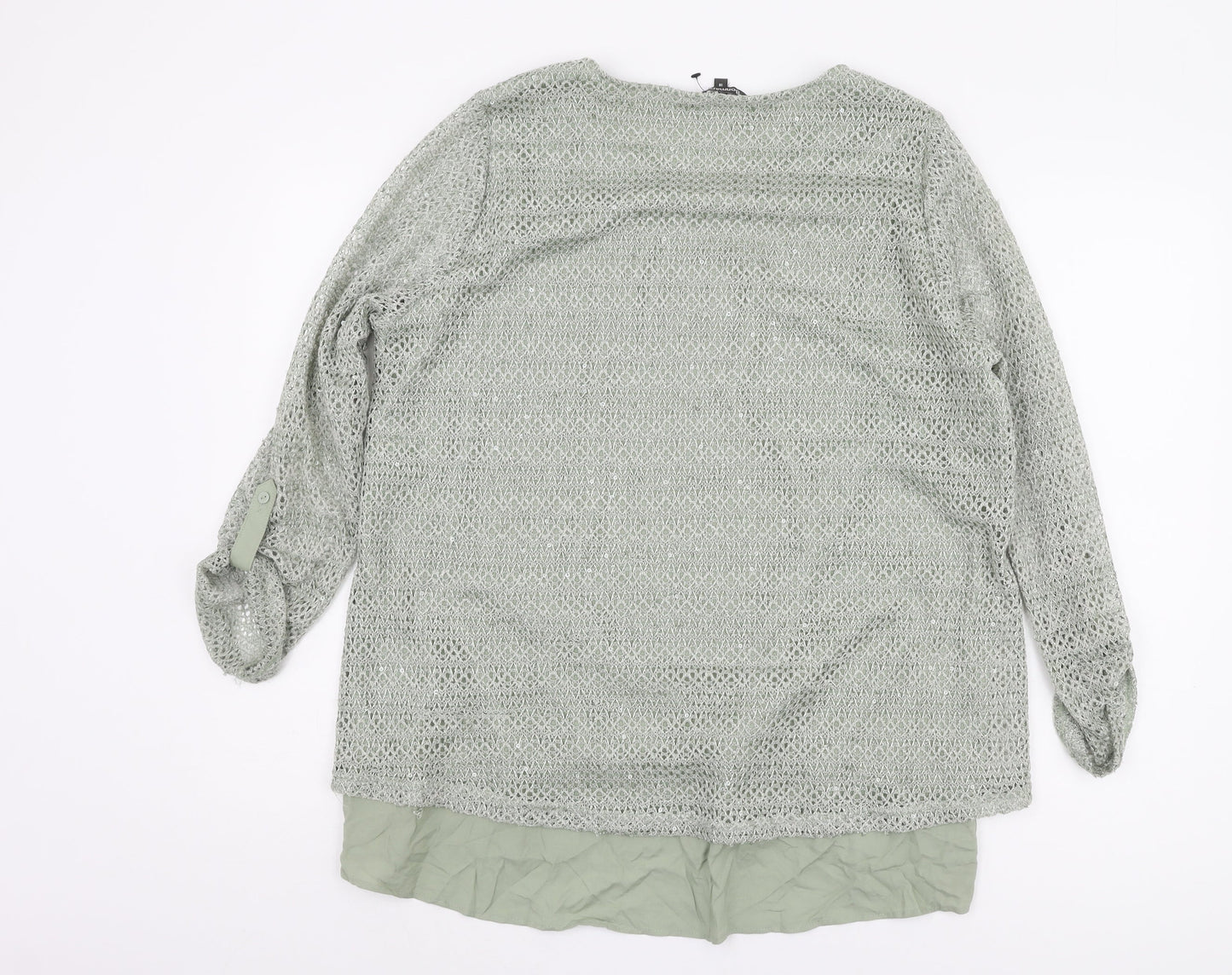 Womens UK Size 18 Bonmarché Green Tunic Blouse