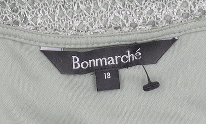 Womens UK Size 18 Bonmarché Green Tunic Blouse