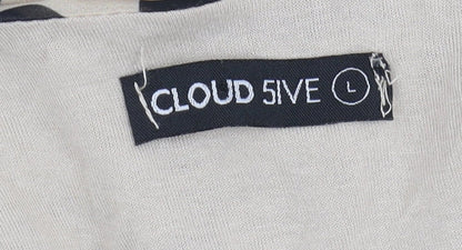 Cloud 5ive Women's Beige Floral Blouse, L, Casual Style