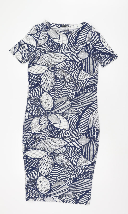 River Island Women's Blue Shift Dress Size 14