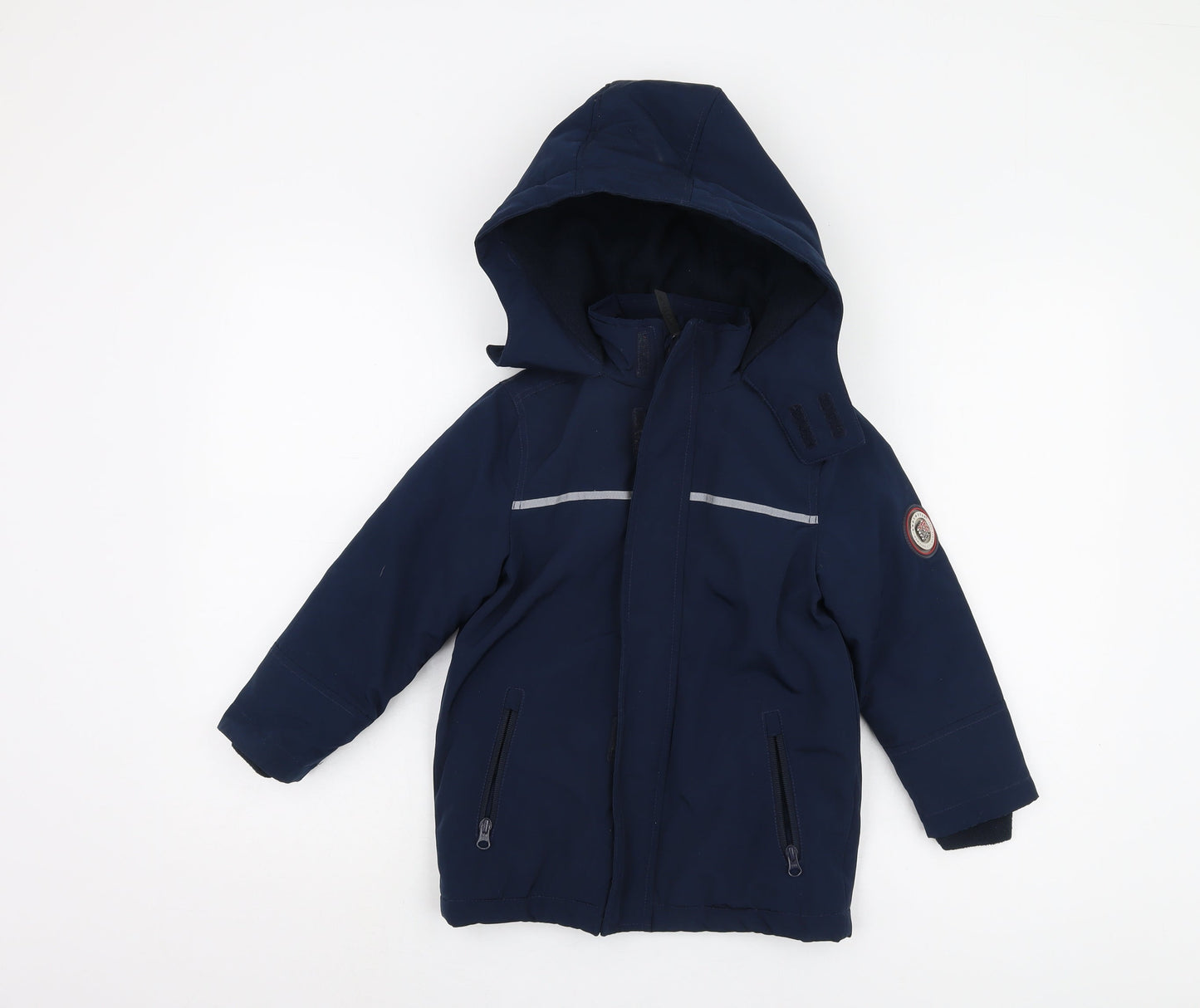 Andy & Evan Boys Blue Parka Jacket XS