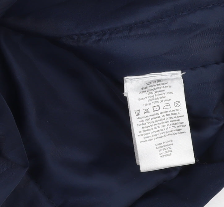 Andy & Evan Boys Blue Parka Jacket XS