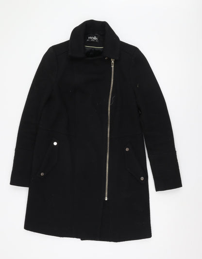 Womens UK Size 8 Wallis Black Overcoat
