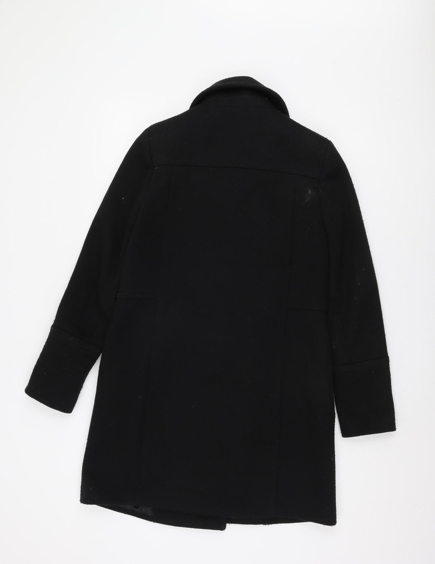 Womens UK Size 8 Wallis Black Overcoat