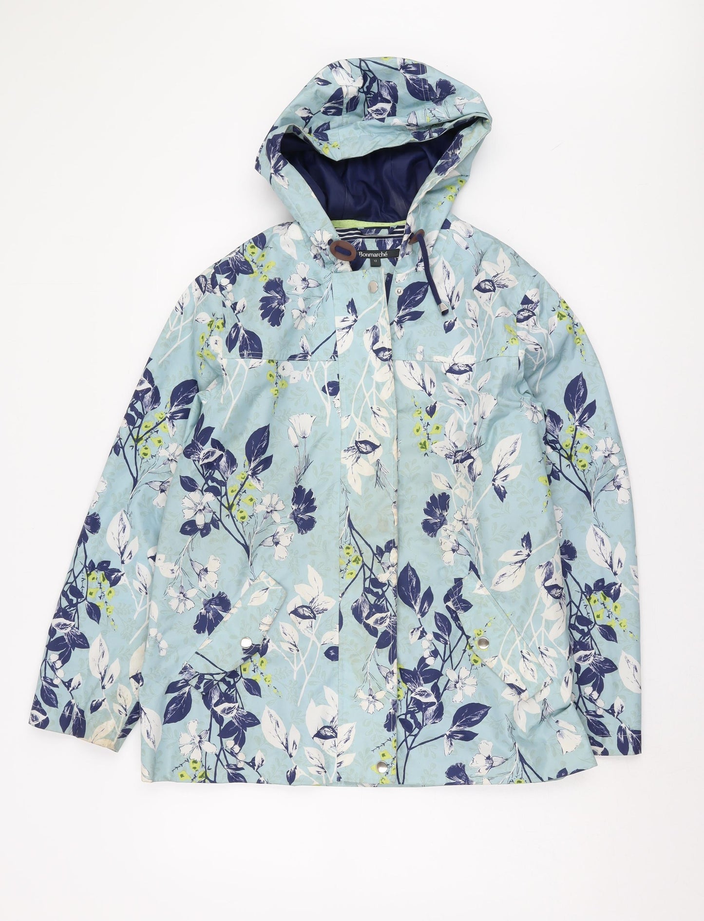 Womens UK Size 12 Bonmarché Blue Rain Coat