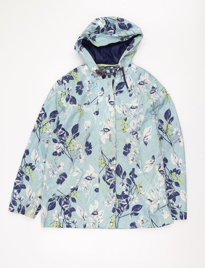 Womens UK Size 12 Bonmarché Blue Rain Coat