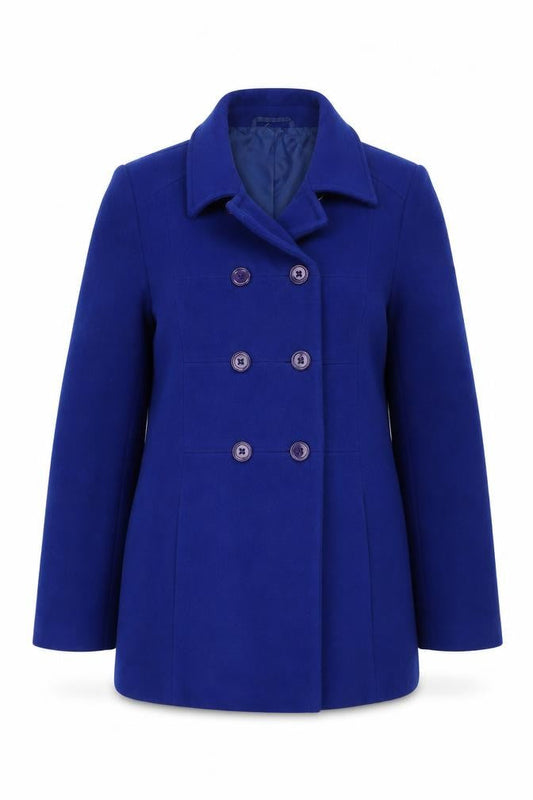 Womens UK Size 14 John Lewis Blue Pea Coat