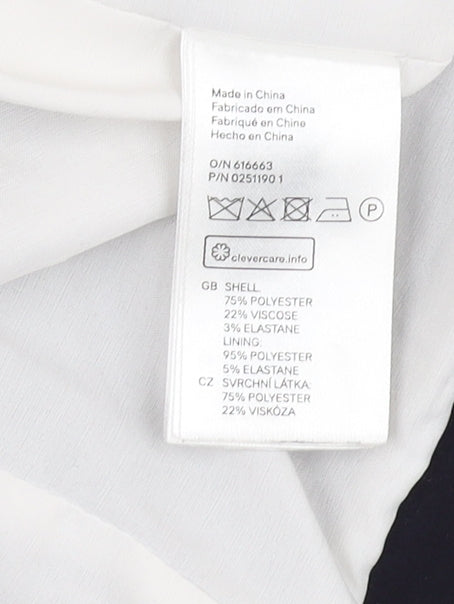 H&M Women's Black Suit Jacket Size 10 - Zipper, Regular Fit