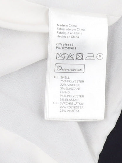 H&M Women's Black Suit Jacket Size 10 - Zipper, Regular Fit