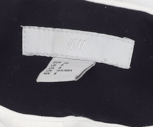 H&M Women's Black Suit Jacket Size 10 - Zipper, Regular Fit