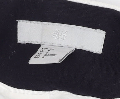 H&M Women's Black Suit Jacket Size 10 - Zipper, Regular Fit